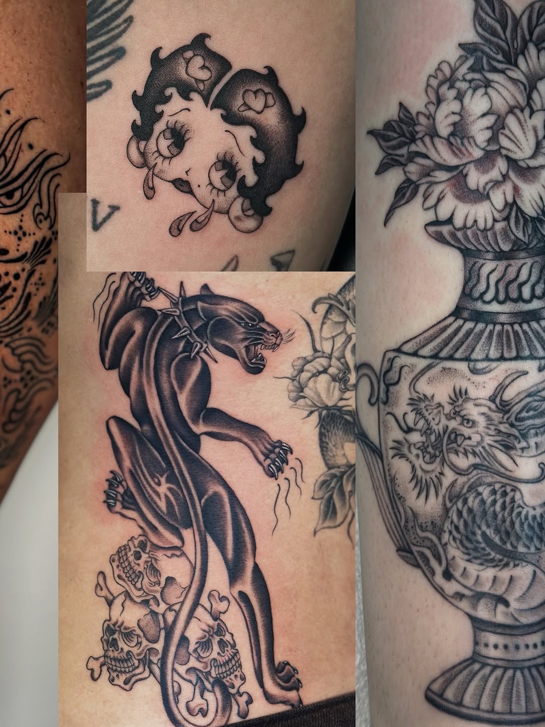 Tattoo by @laurynjenesis — black_and_grey, illustrative