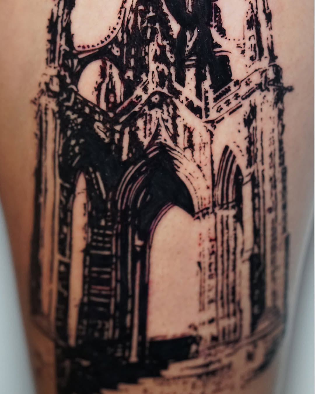 Tattoo by @theodrawsart โ blackwork