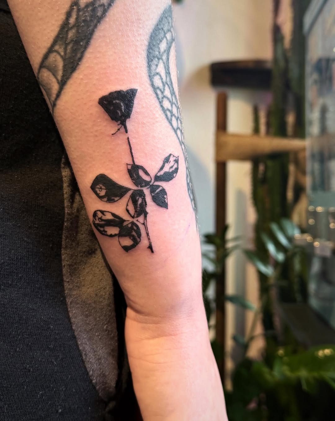 Tattoo by @salamisandals — blackwork