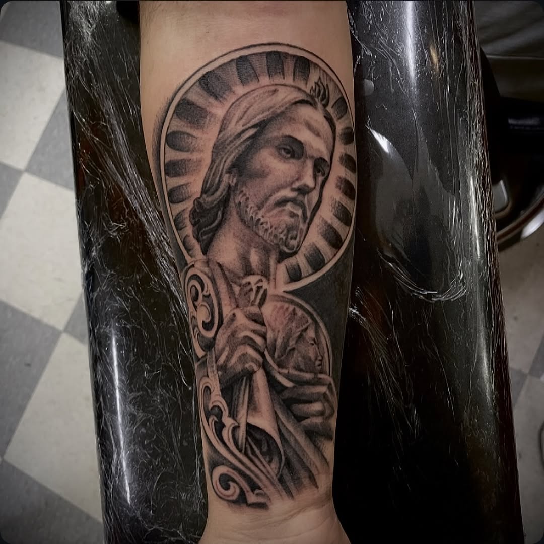 Tattoo by @mannytats — realism, black_and_grey