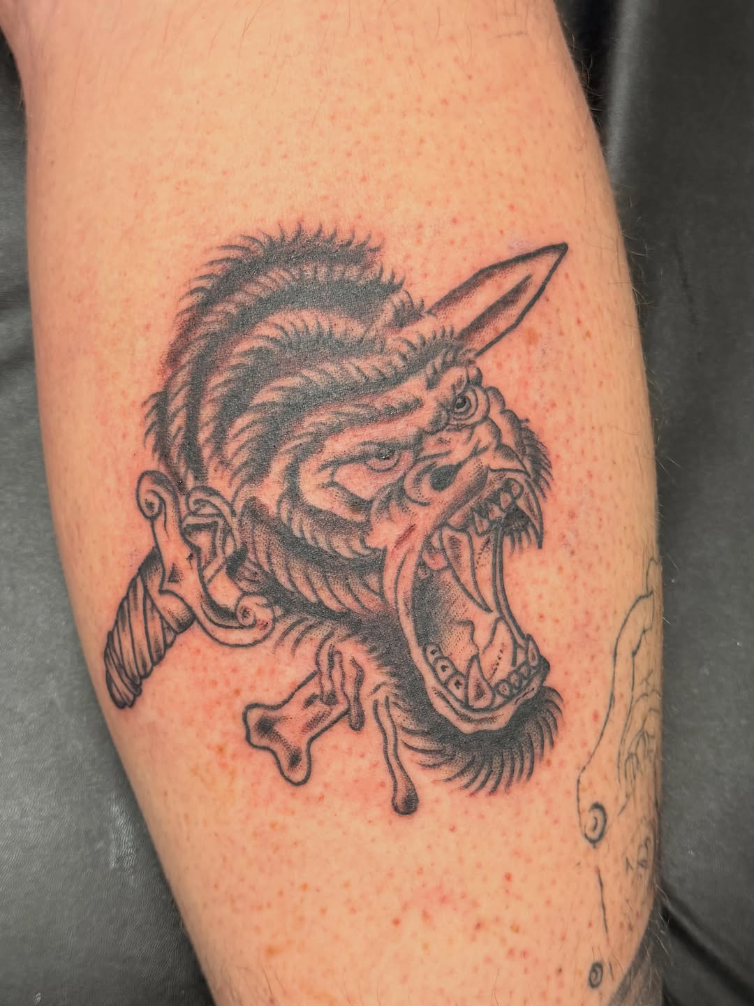 Tattoo by @corteztattoozz — blackwork