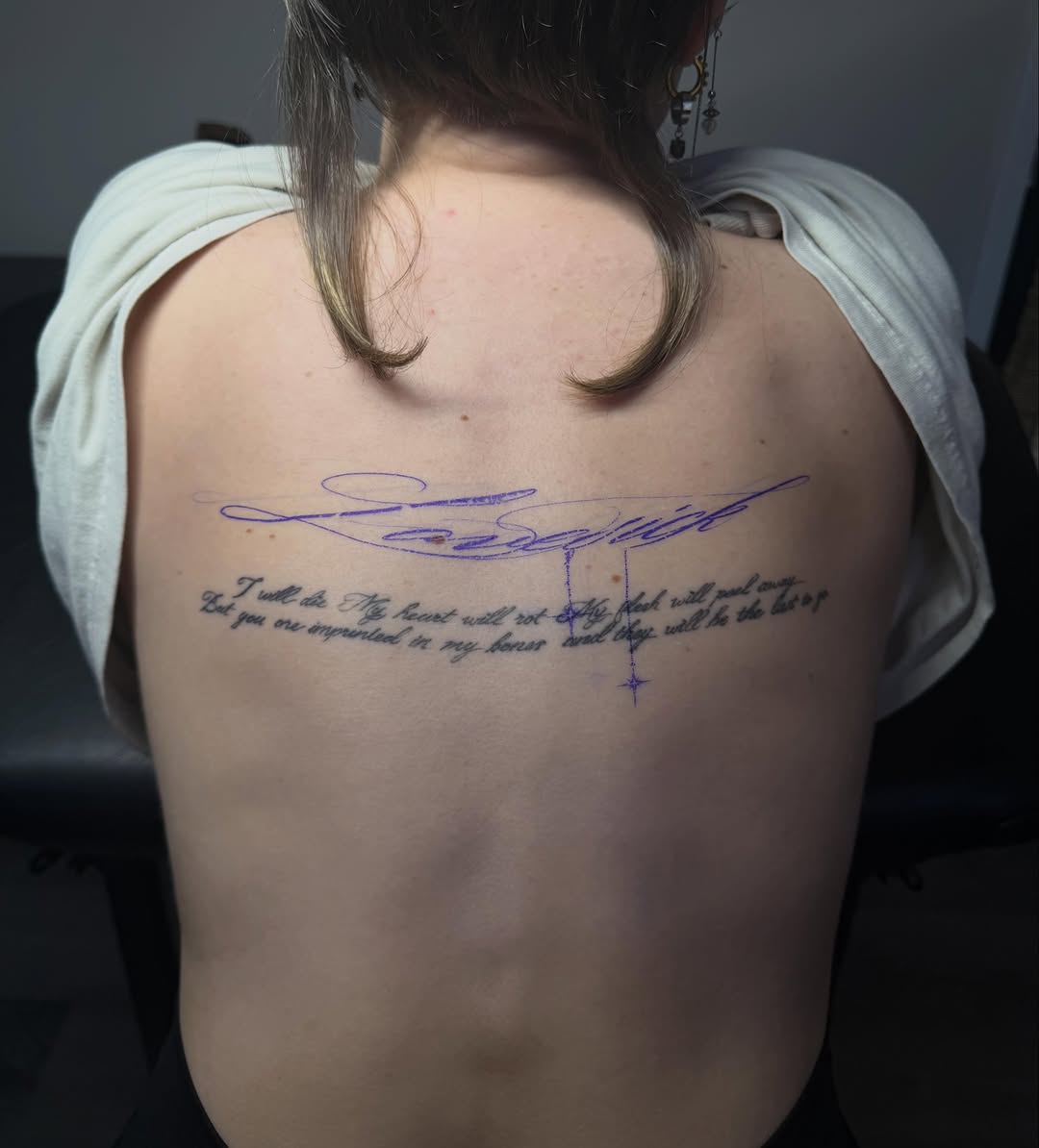 Tattoo by @digitalcarty — lettering_script, fine_line