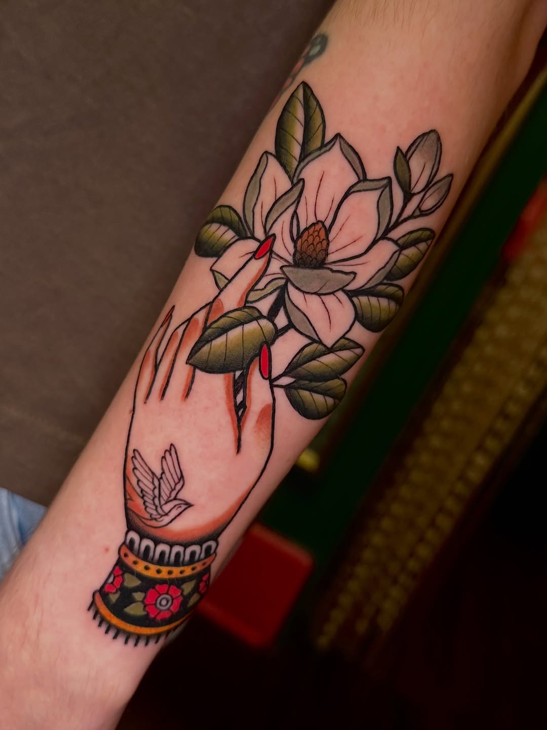 Tattoo by @malerietattoos โ american_traditional, illustrative