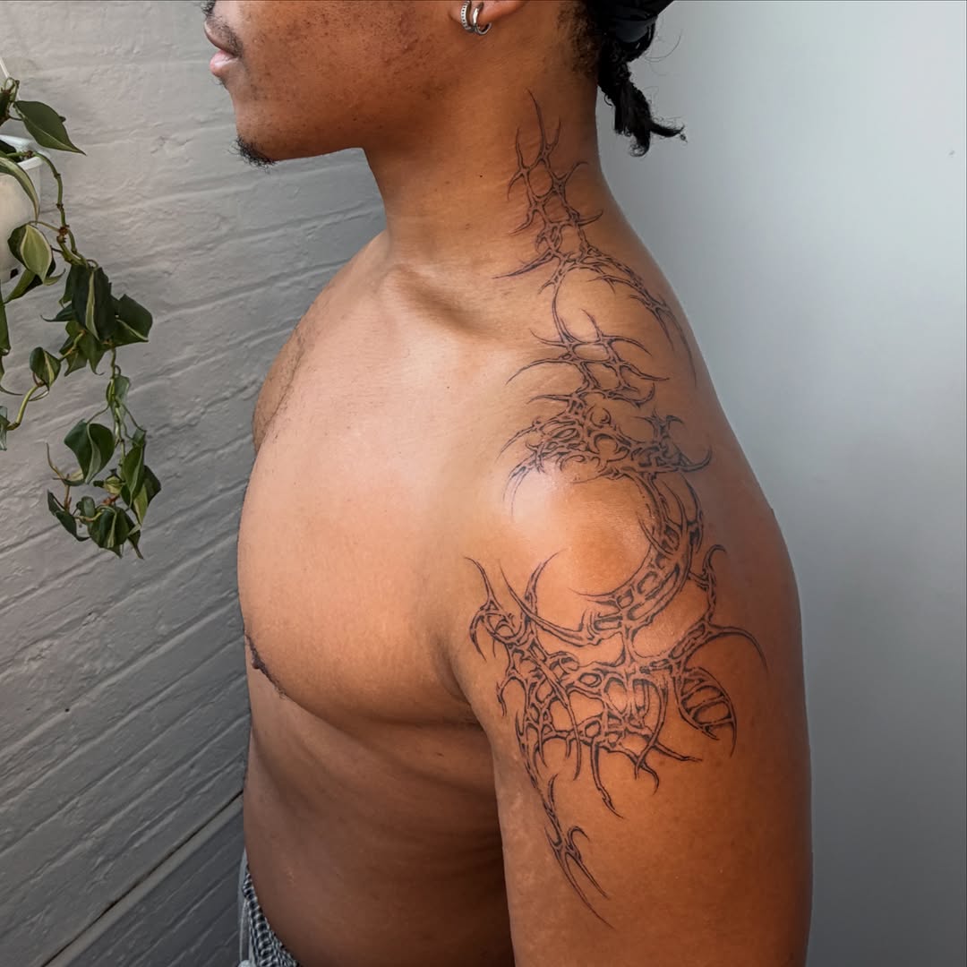 Tattoo by @fairygodfather.ink — blackwork, ornamental