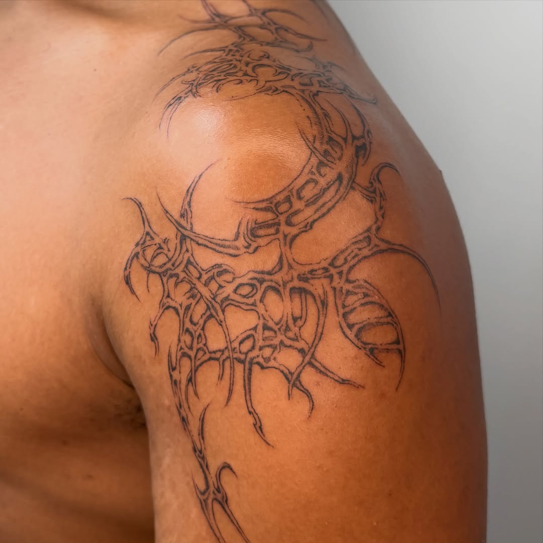 Tattoo by @fairygodfather.ink — blackwork, ornamental