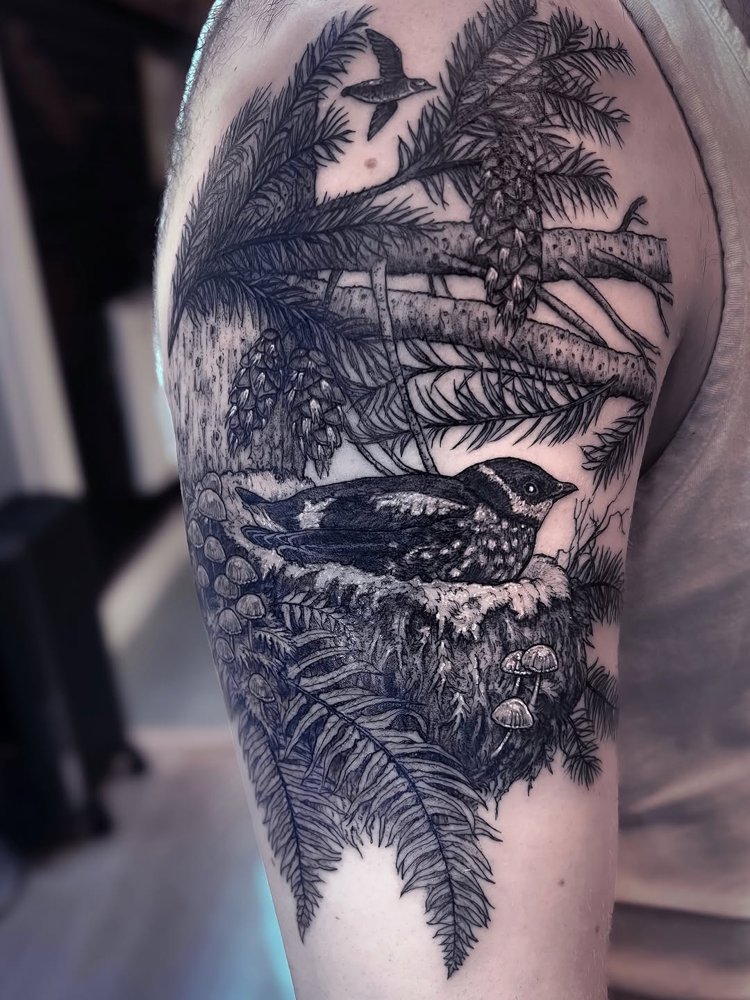 Tattoo by @thedimforest β black_and_grey