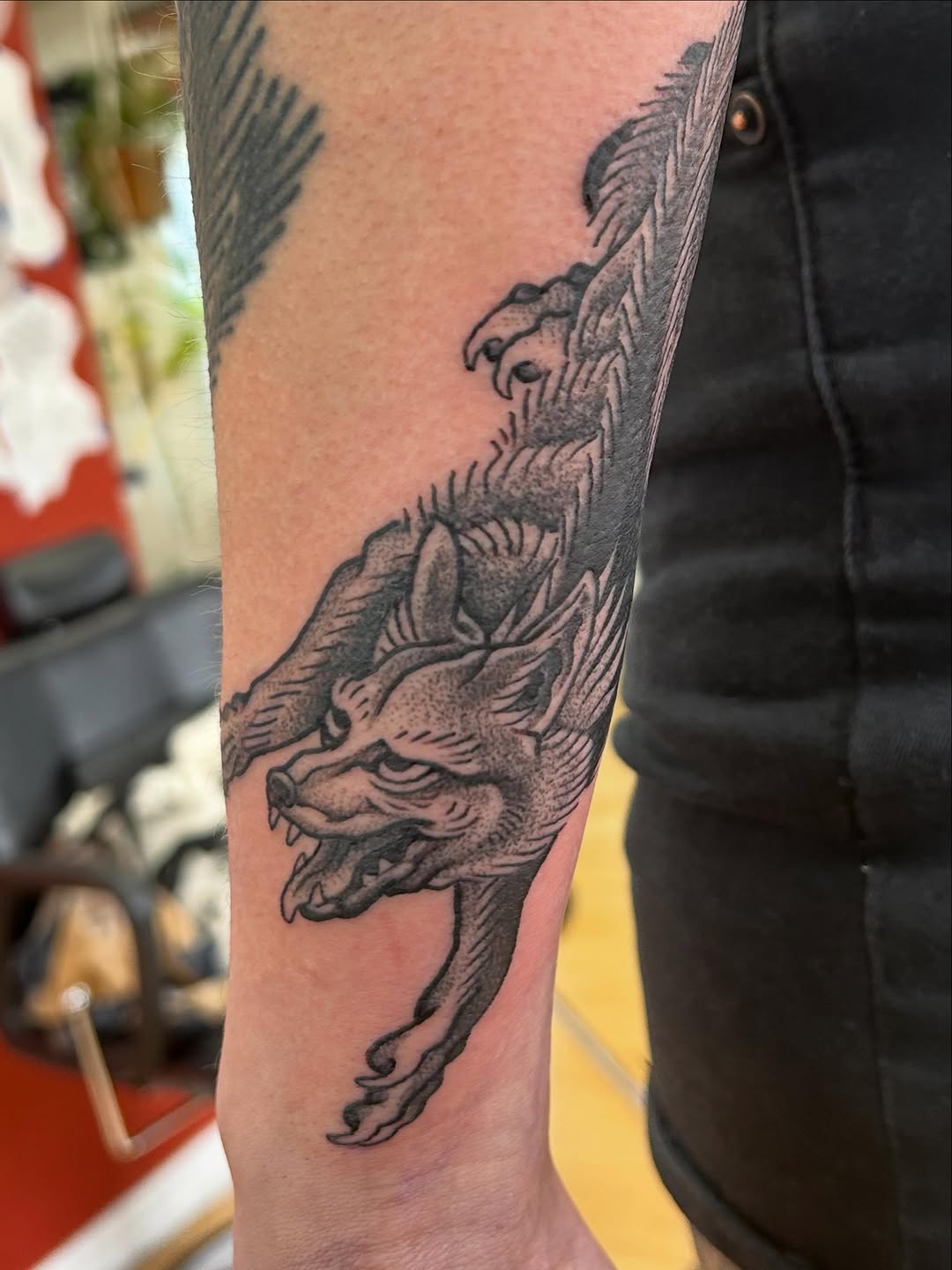 Tattoo by @matthewcrimtattoos — illustrative, black_and_grey