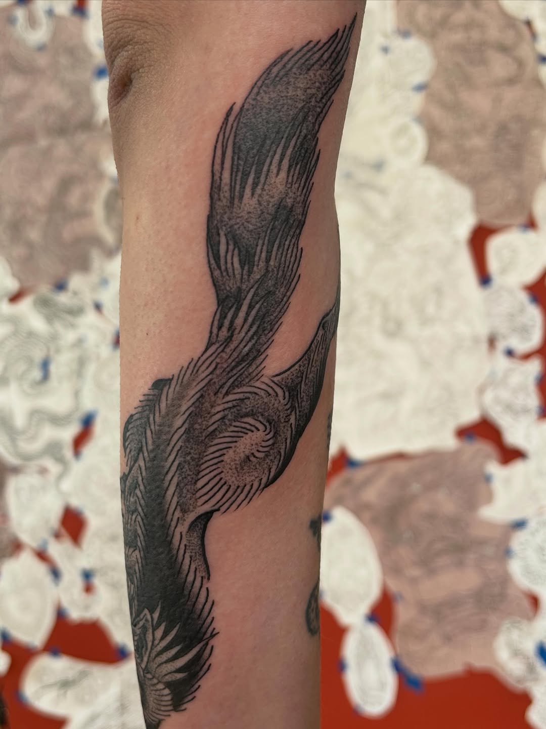 Tattoo by @matthewcrimtattoos — illustrative, dotwork