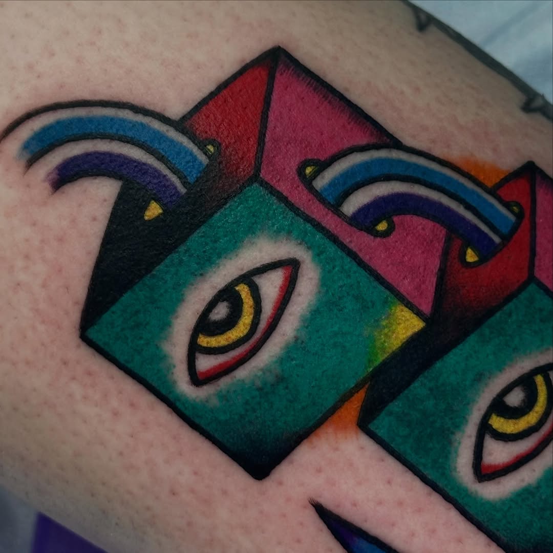 Tattoo by @weepingolive — illustrative, new_school