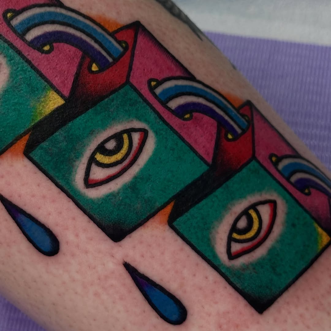 Tattoo by @weepingolive — illustrative, new_school