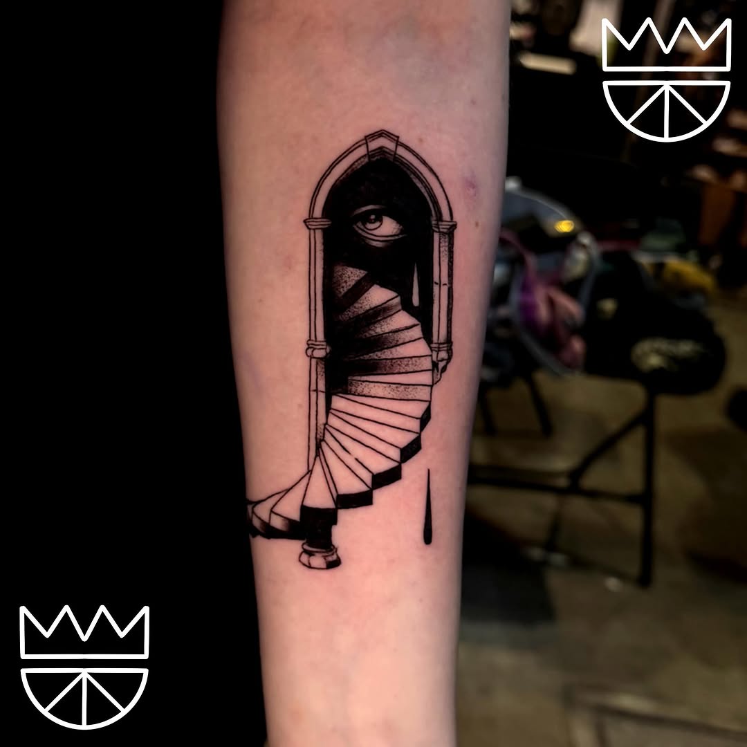 Tattoo by @prncjordnink — blackwork