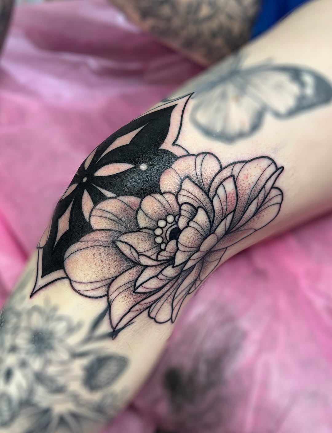 Tattoo by @sadie.tattoos — illustrative, black_and_grey