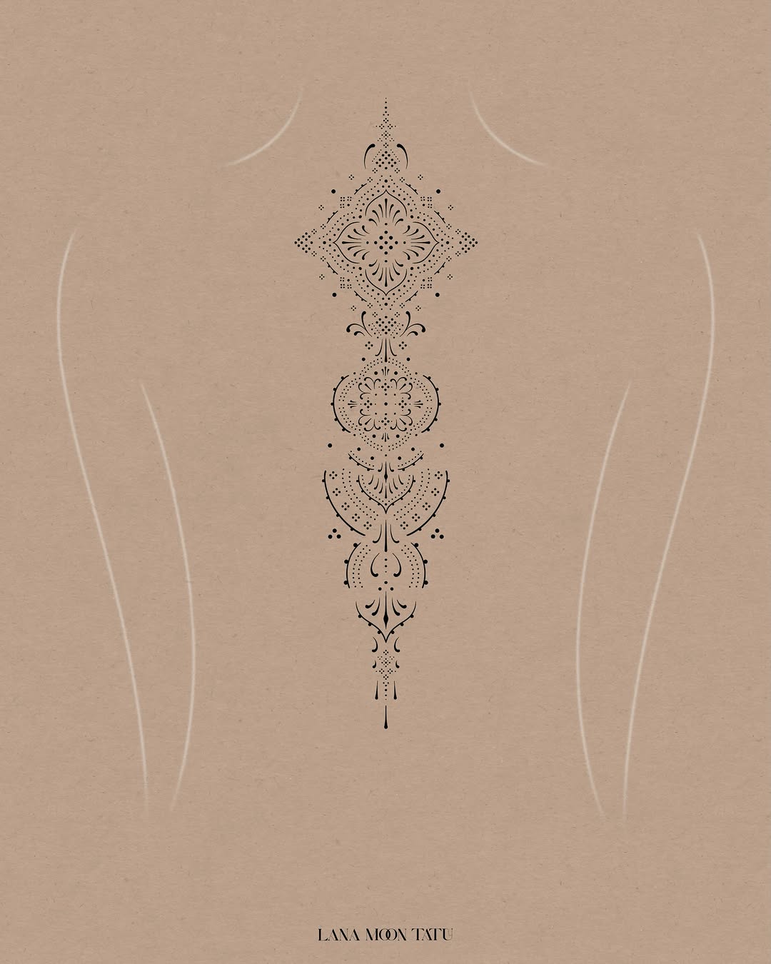 Tattoo by @lanamoontatu — ornamental, dotwork