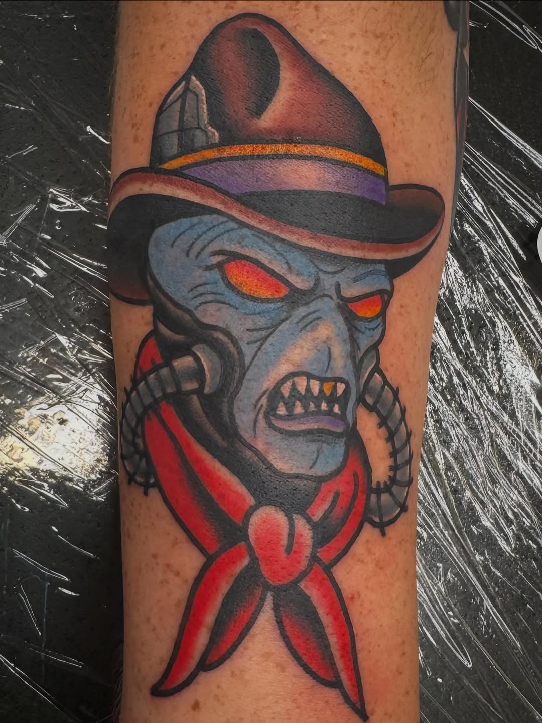 Tattoo by @mighty_chrispins — american_traditional, new_school