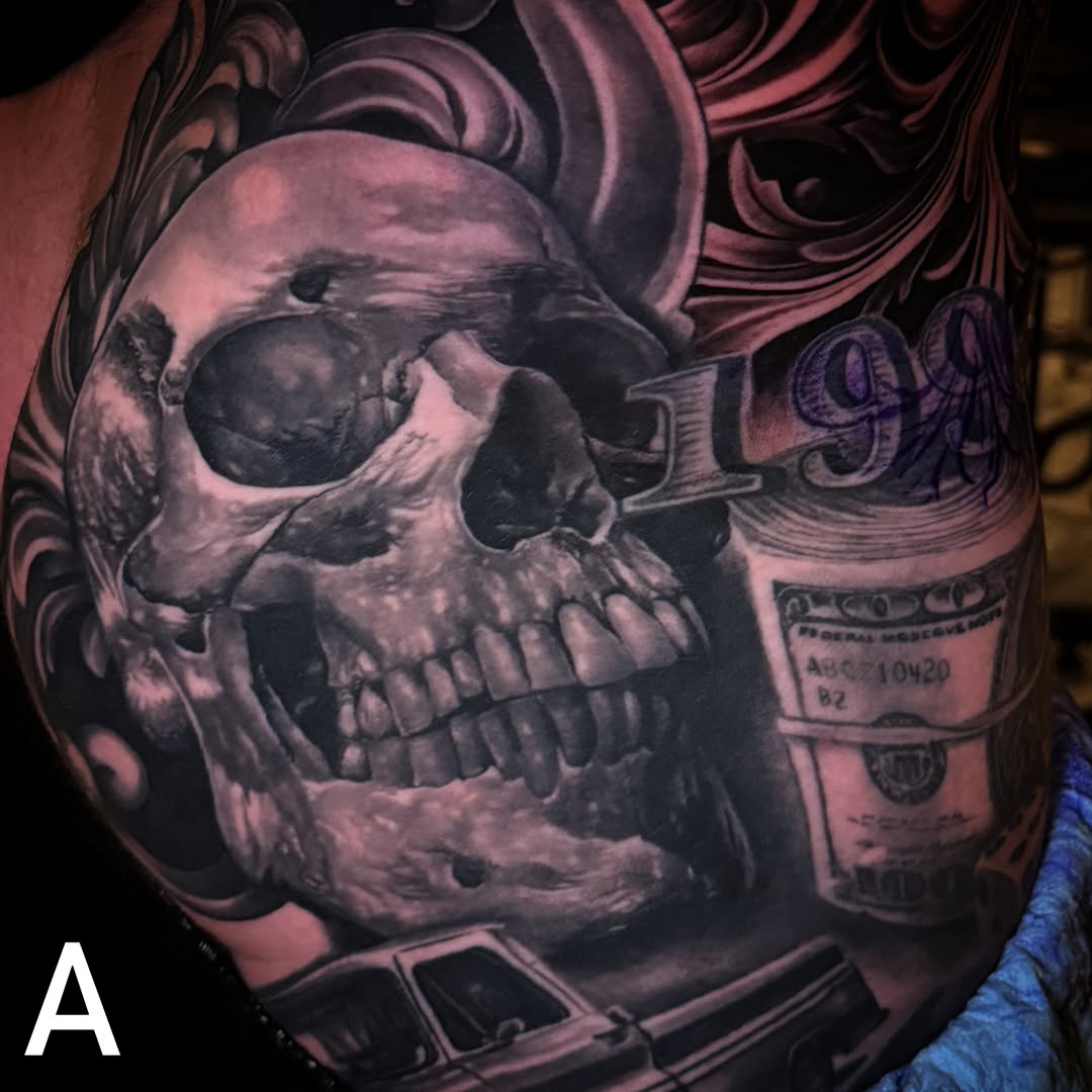 Tattoo by @chrisjansenofficial β realism, black_and_grey