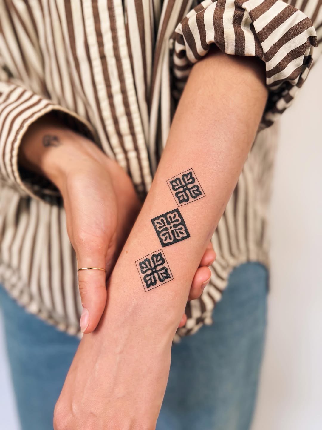 Tattoo by @billiestclairtattoos β geometric, minimalist