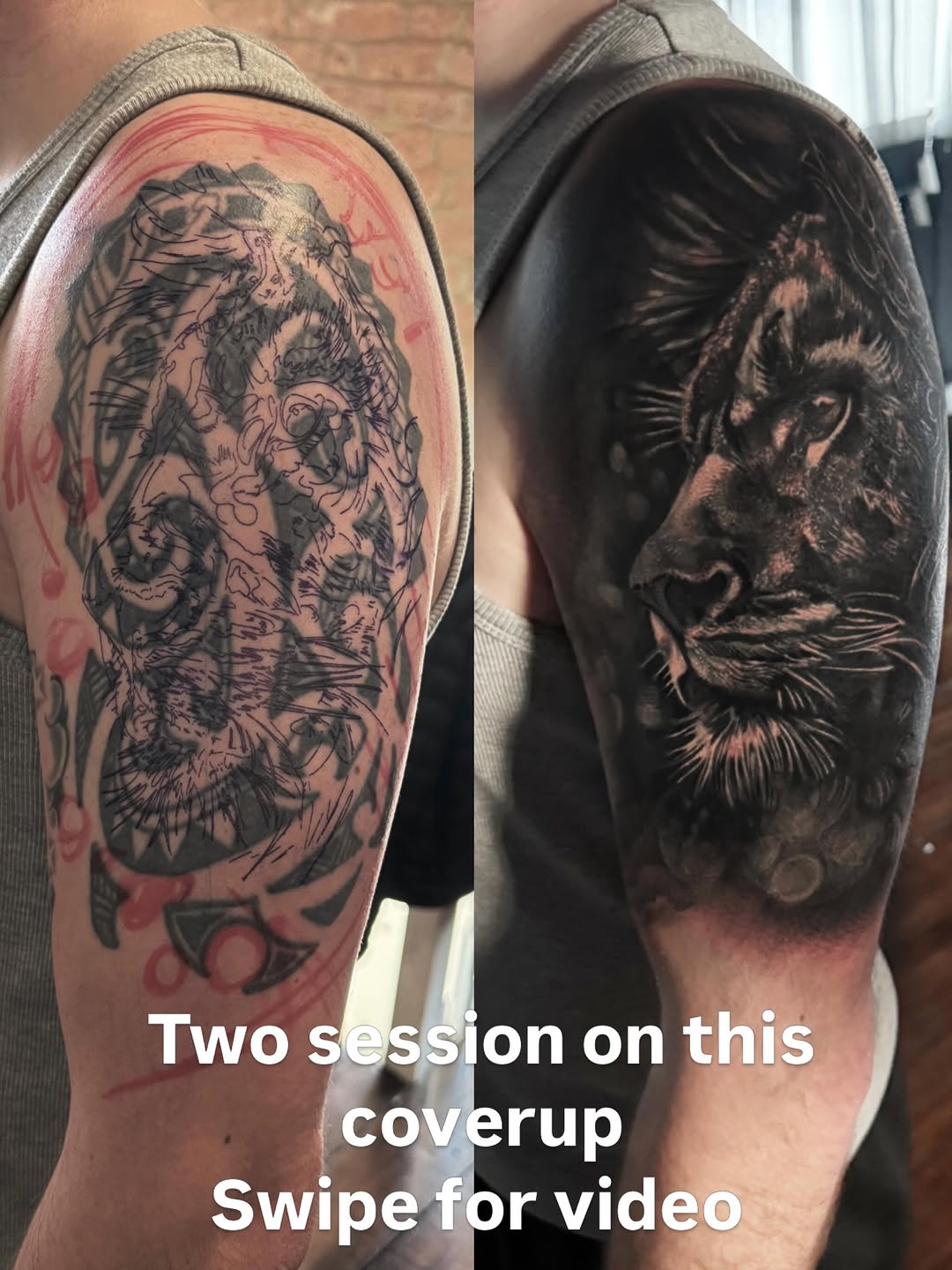 Tattoo by @robdansontattoo — realism, black_and_grey