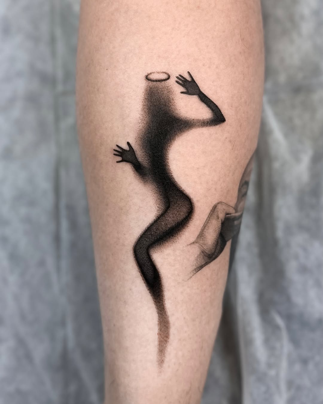 Tattoo by @_via_saru — blackwork, illustrative
