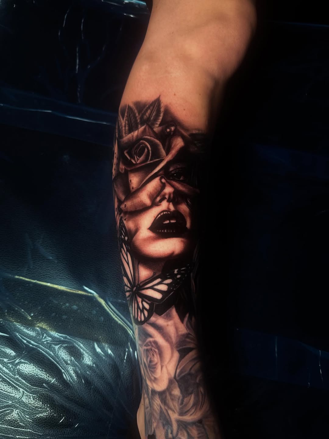 Tattoo by @daggerface_toon — black_and_grey, realism