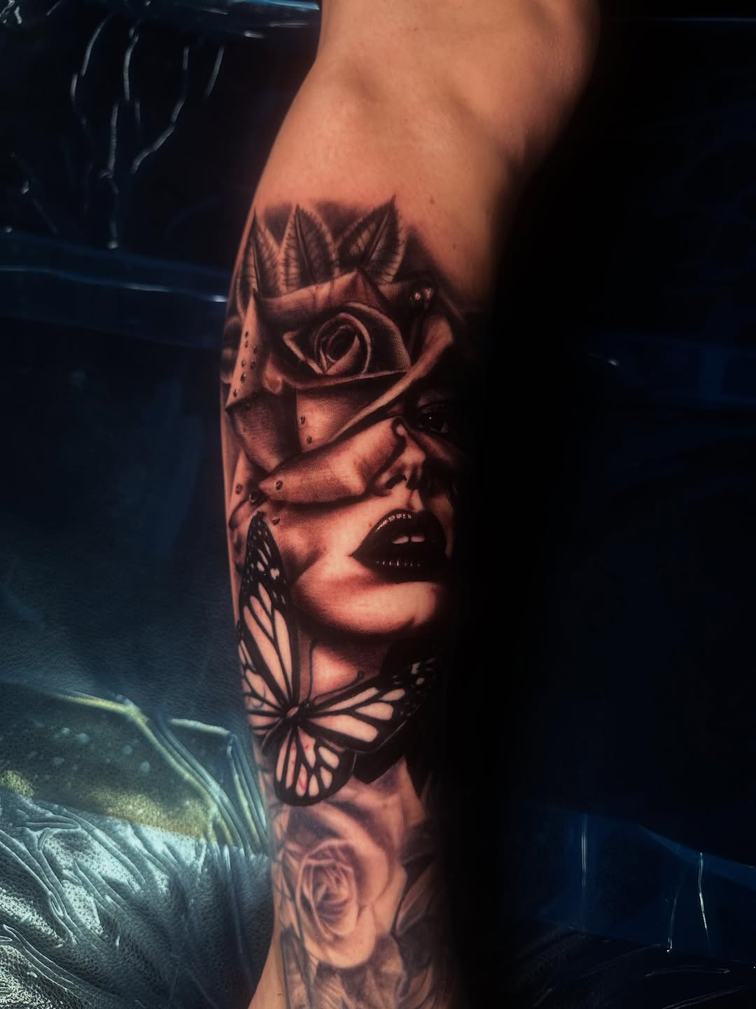 Tattoo by @daggerface_toon — realism, black_and_grey