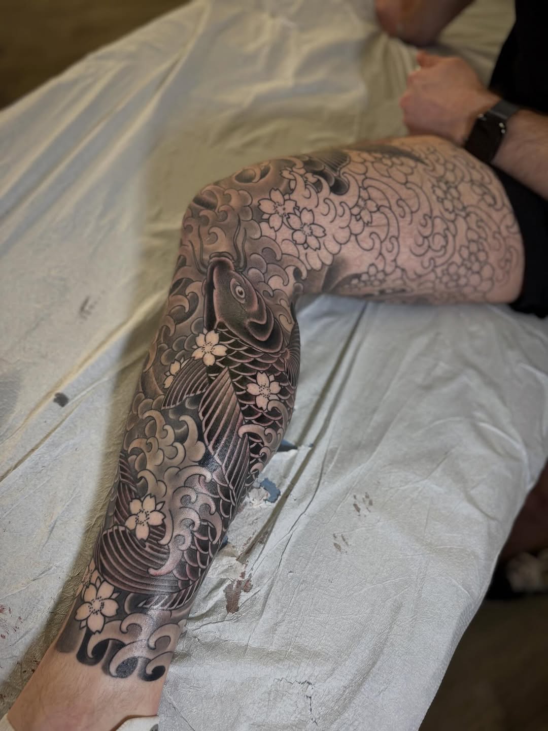 Tattoo by @ericklynchtattoos — japanese_irezumi, black_and_grey
