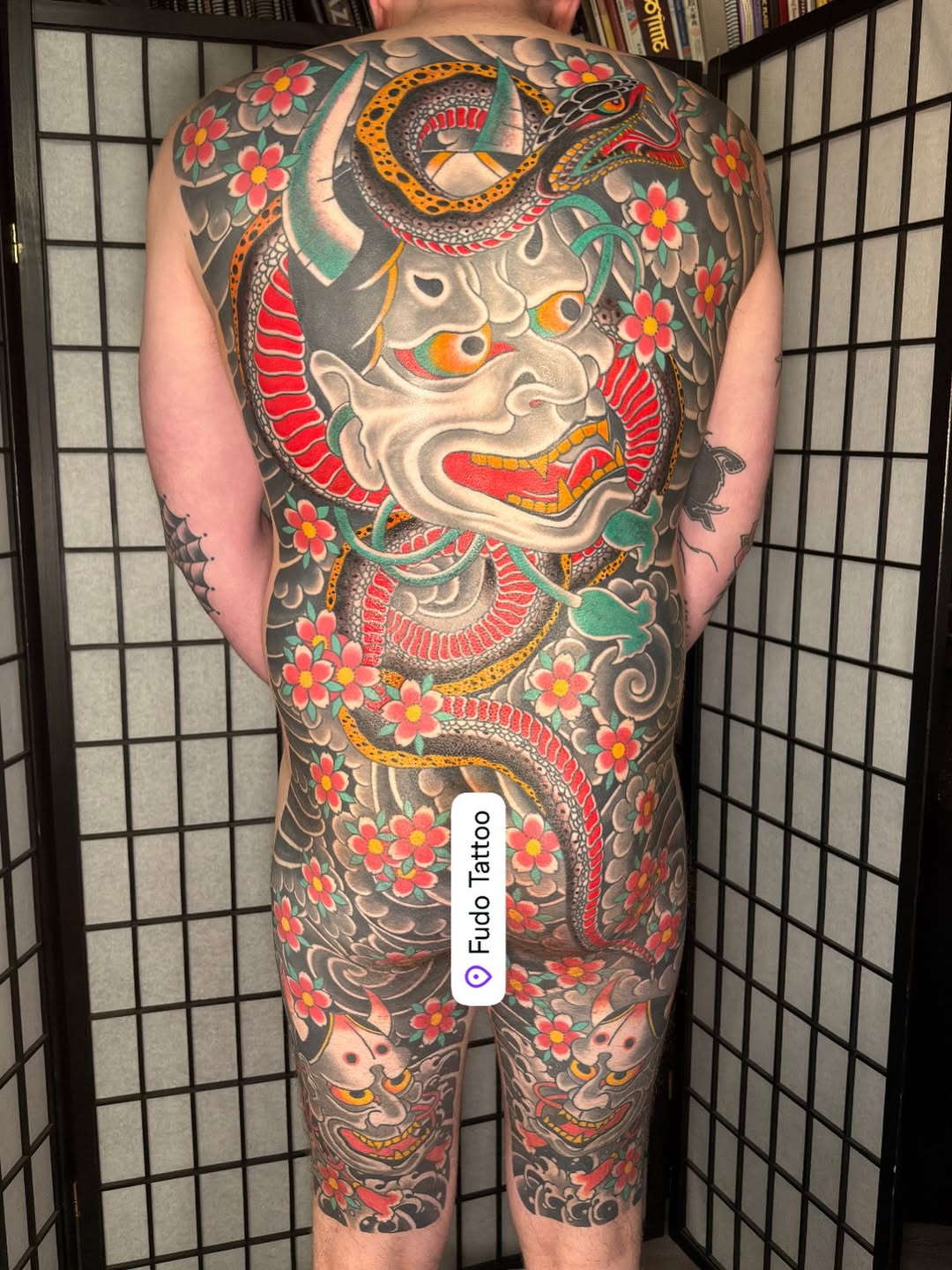 Tattoo by @dminus12 — japanese_irezumi, black_and_grey