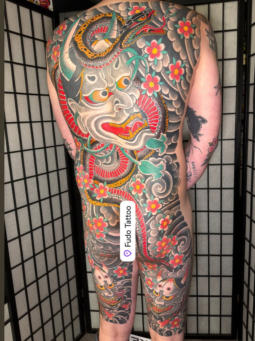 Tattoo by @dminus12 — japanese_irezumi, black_and_grey