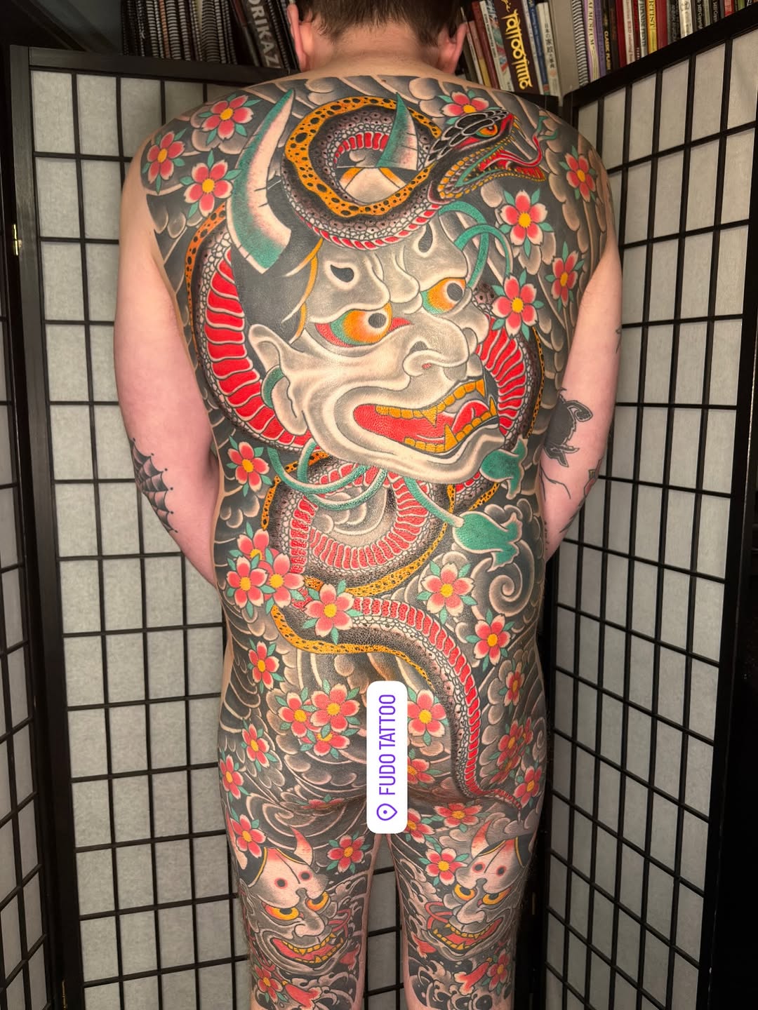 Tattoo by @dminus12 — japanese_irezumi, black_and_grey