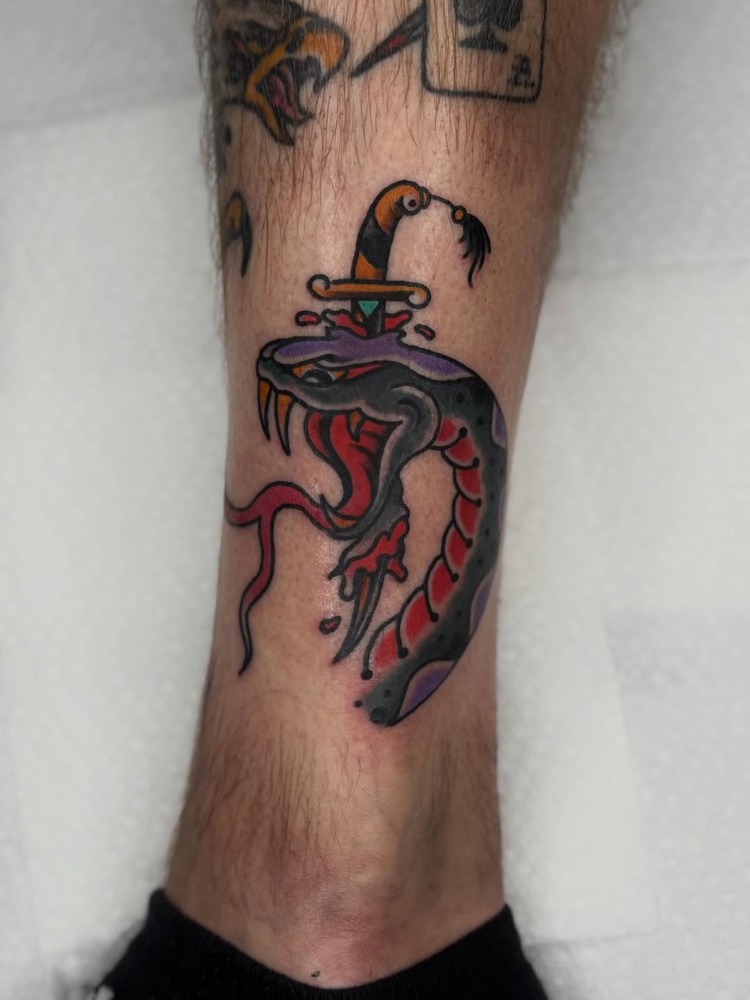 Tattoo by @domlibretti — american_traditional, illustrative