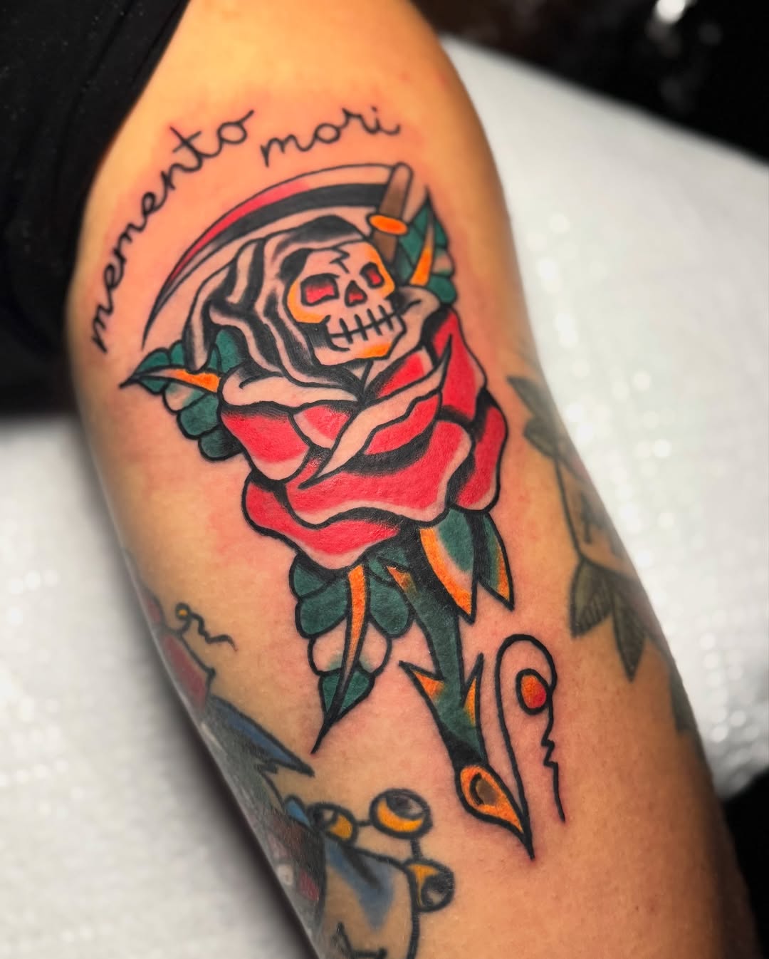Tattoo by @javintattoos — american_traditional, lettering_script