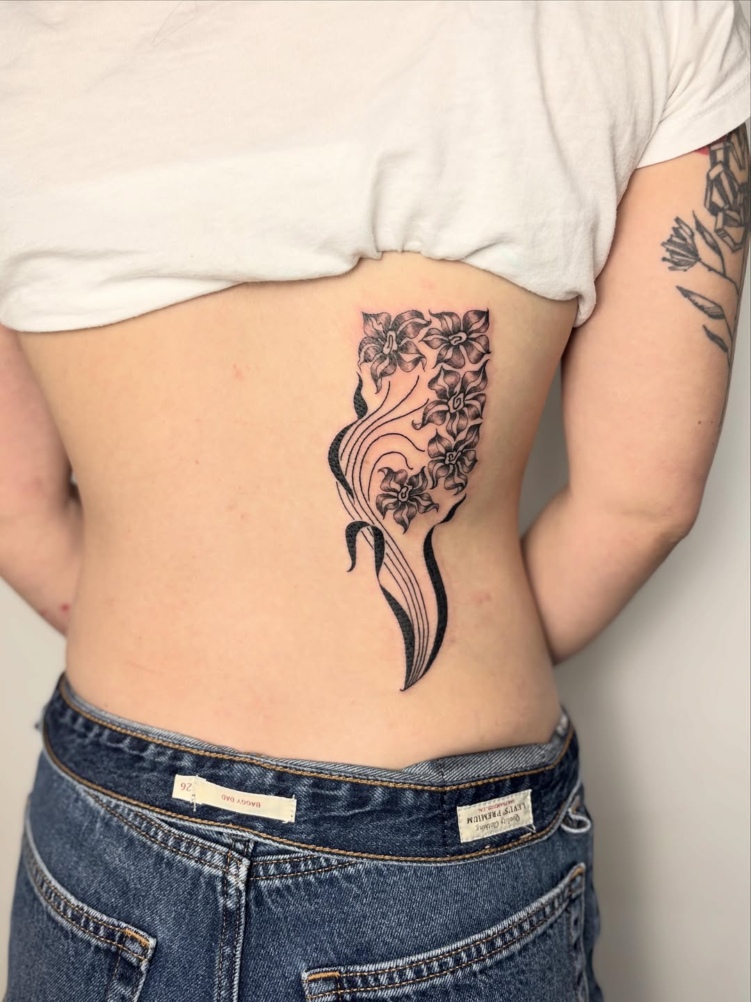 Tattoo by @flowers.for.all.occasions โ black_and_grey, ornamental