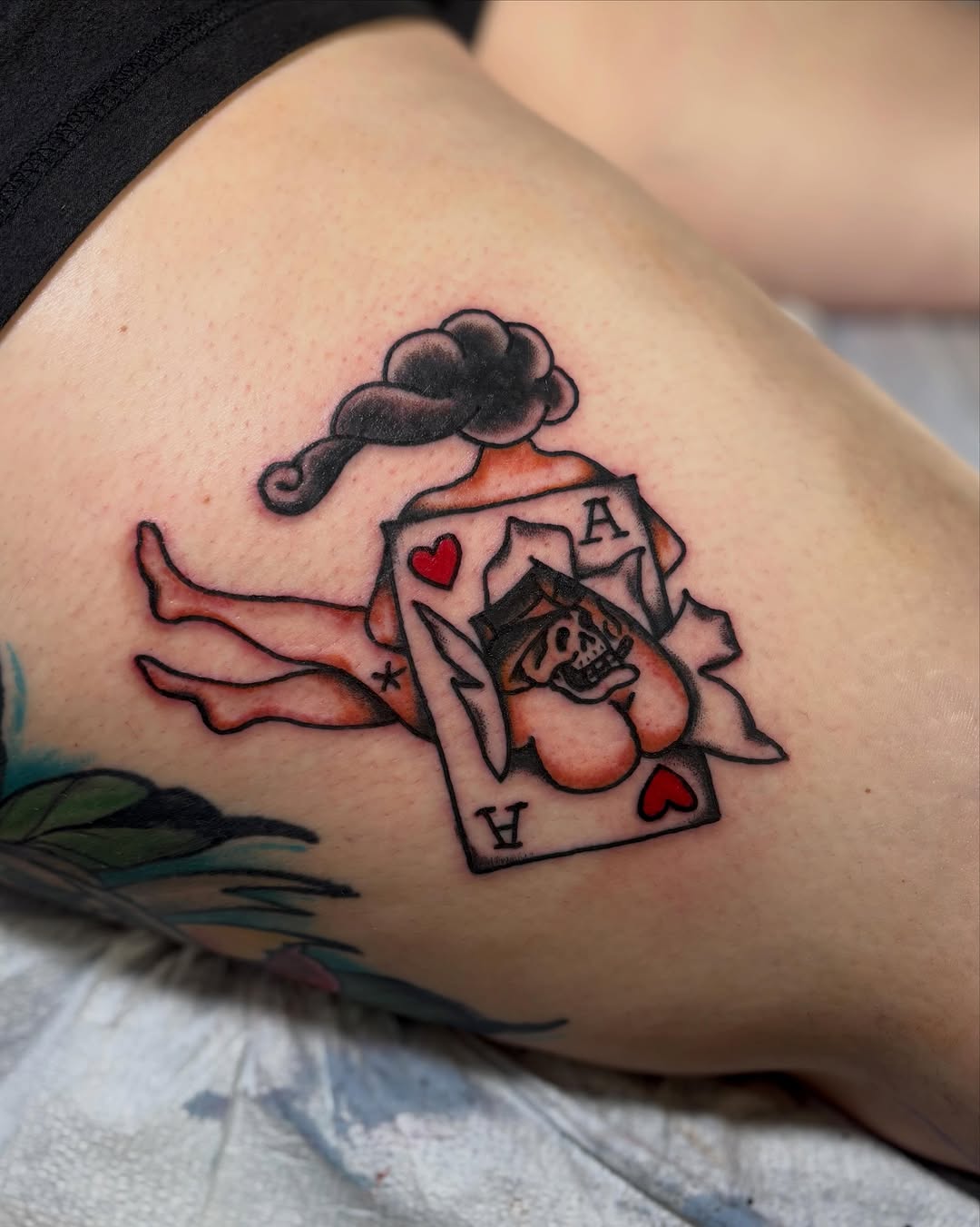 Tattoo by @tiaxcave — american_traditional, illustrative
