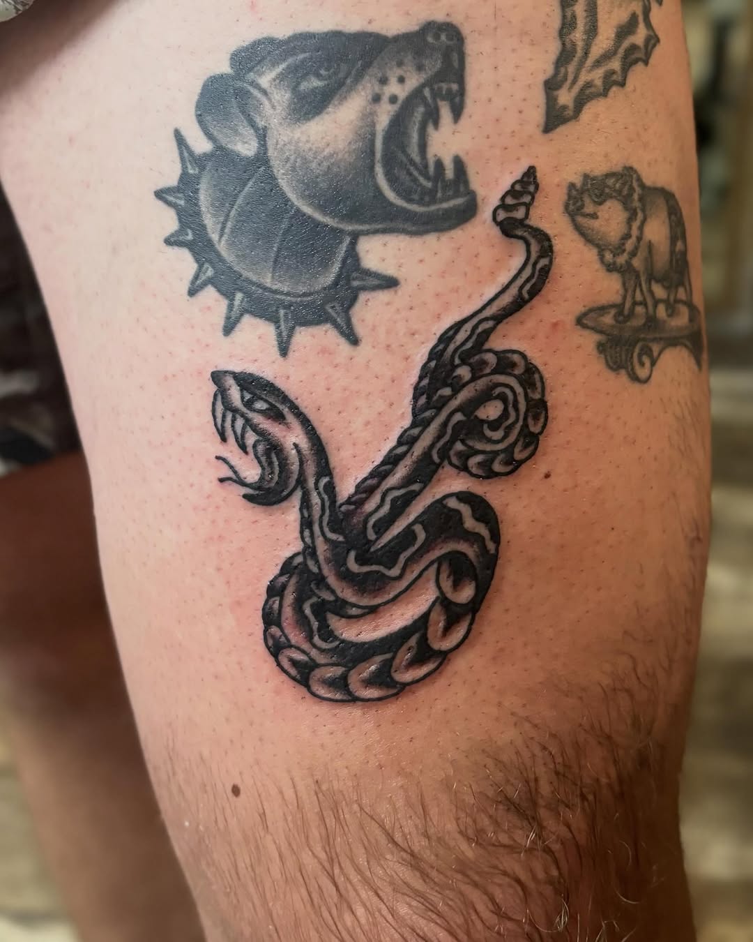 Tattoo by @tiaxcave — american_traditional, black_and_grey