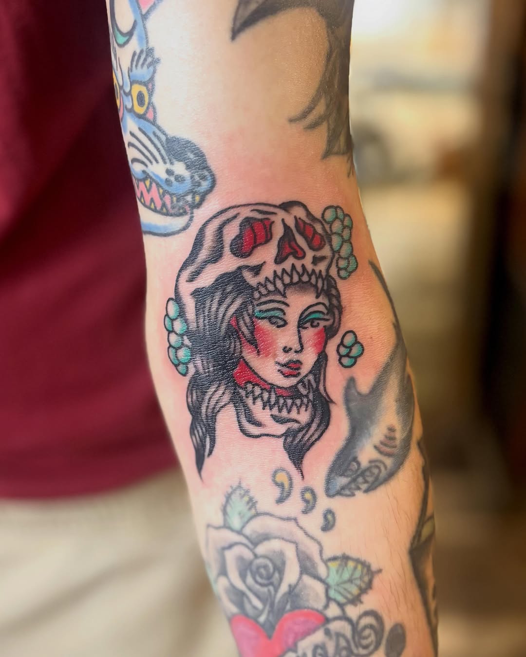 Tattoo by @tiaxcave — american_traditional, illustrative