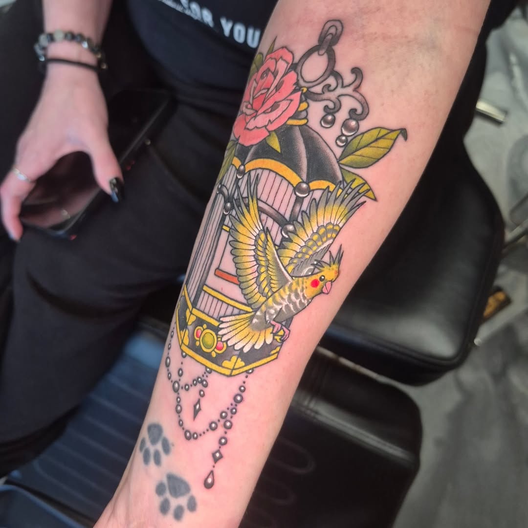Tattoo by @cwolfgang.tattoo — american_traditional, illustrative