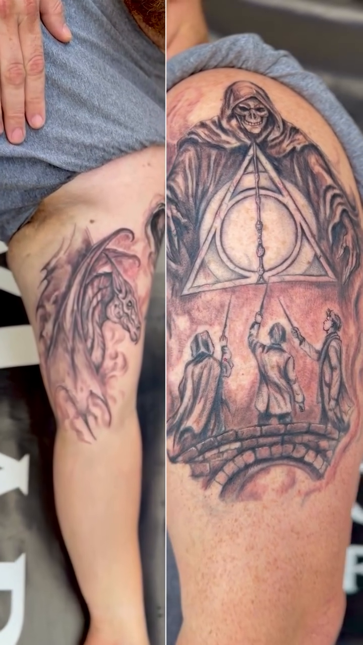 Tattoo by @ggomez_ink — black_and_grey, illustrative