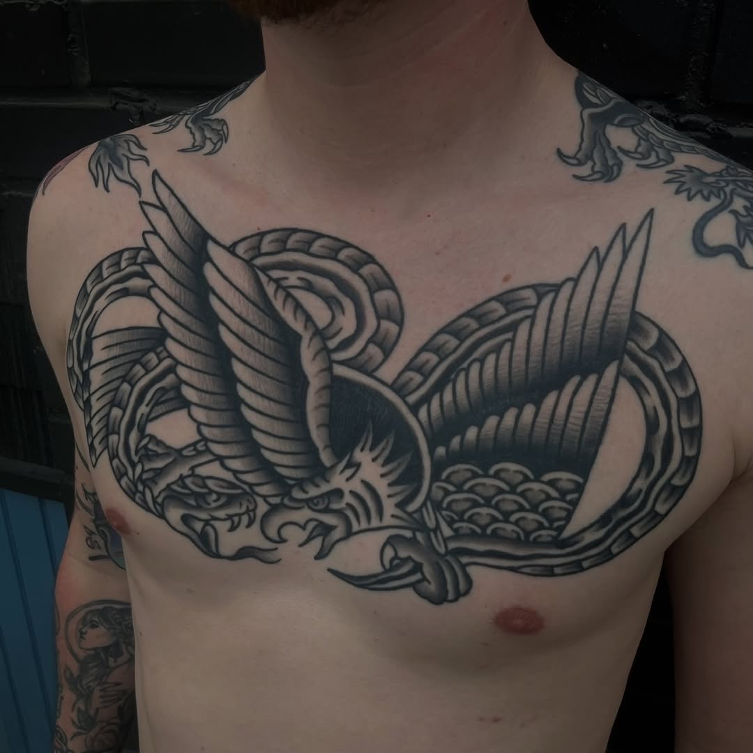 Tattoo by @augustbtattoos — american_traditional, black_and_grey