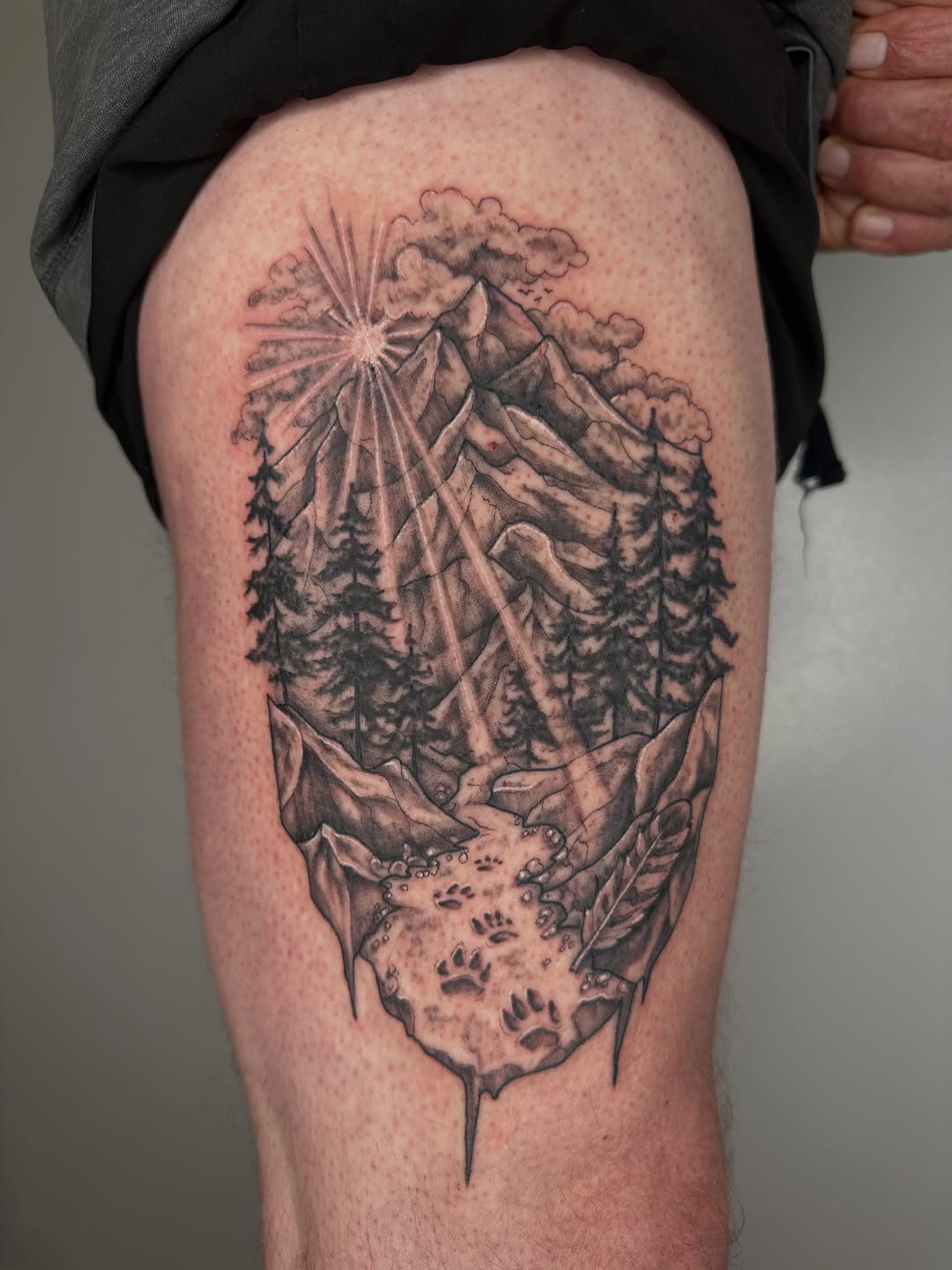 Tattoo by @persephoneink.co — illustrative, black_and_grey