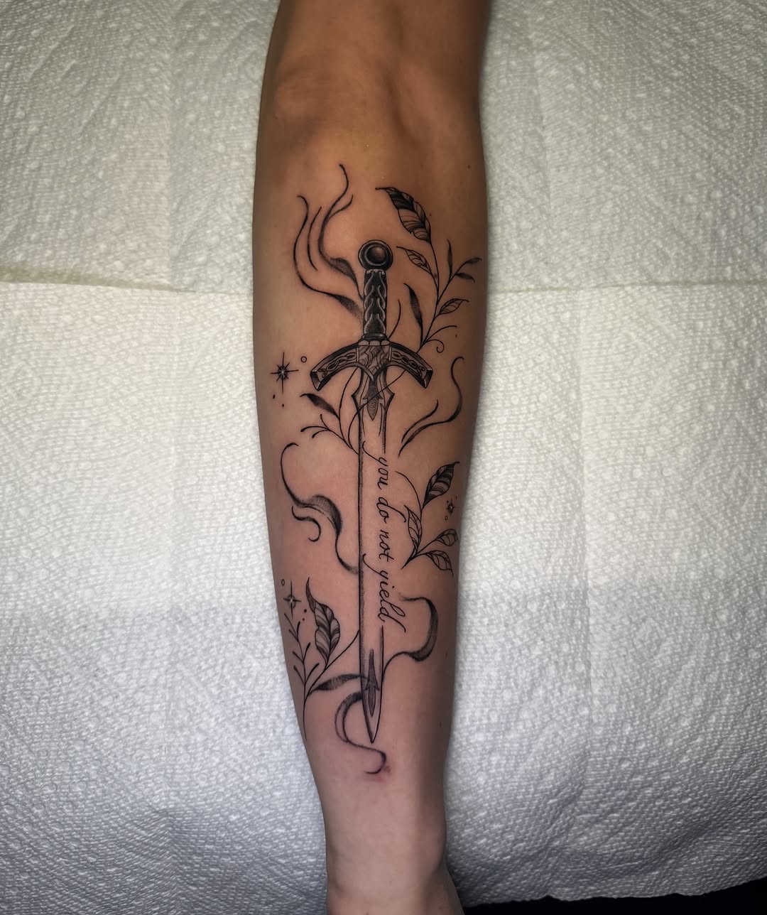 Tattoo by @gnat_art โ lettering_script