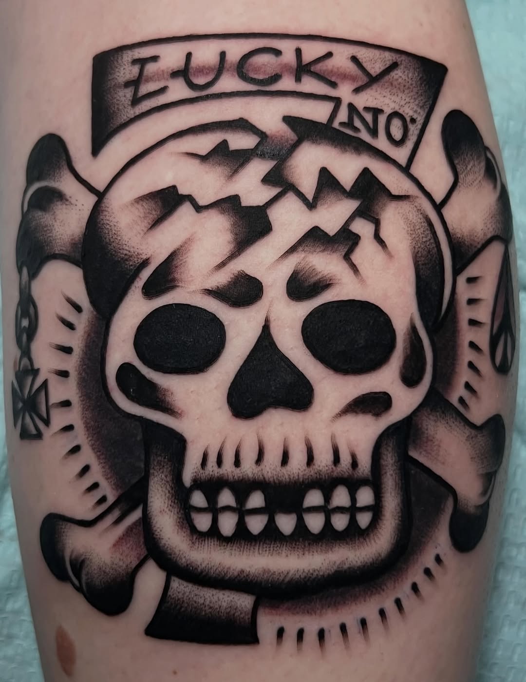 Tattoo by @smokie_0kie — american_traditional, black_and_grey