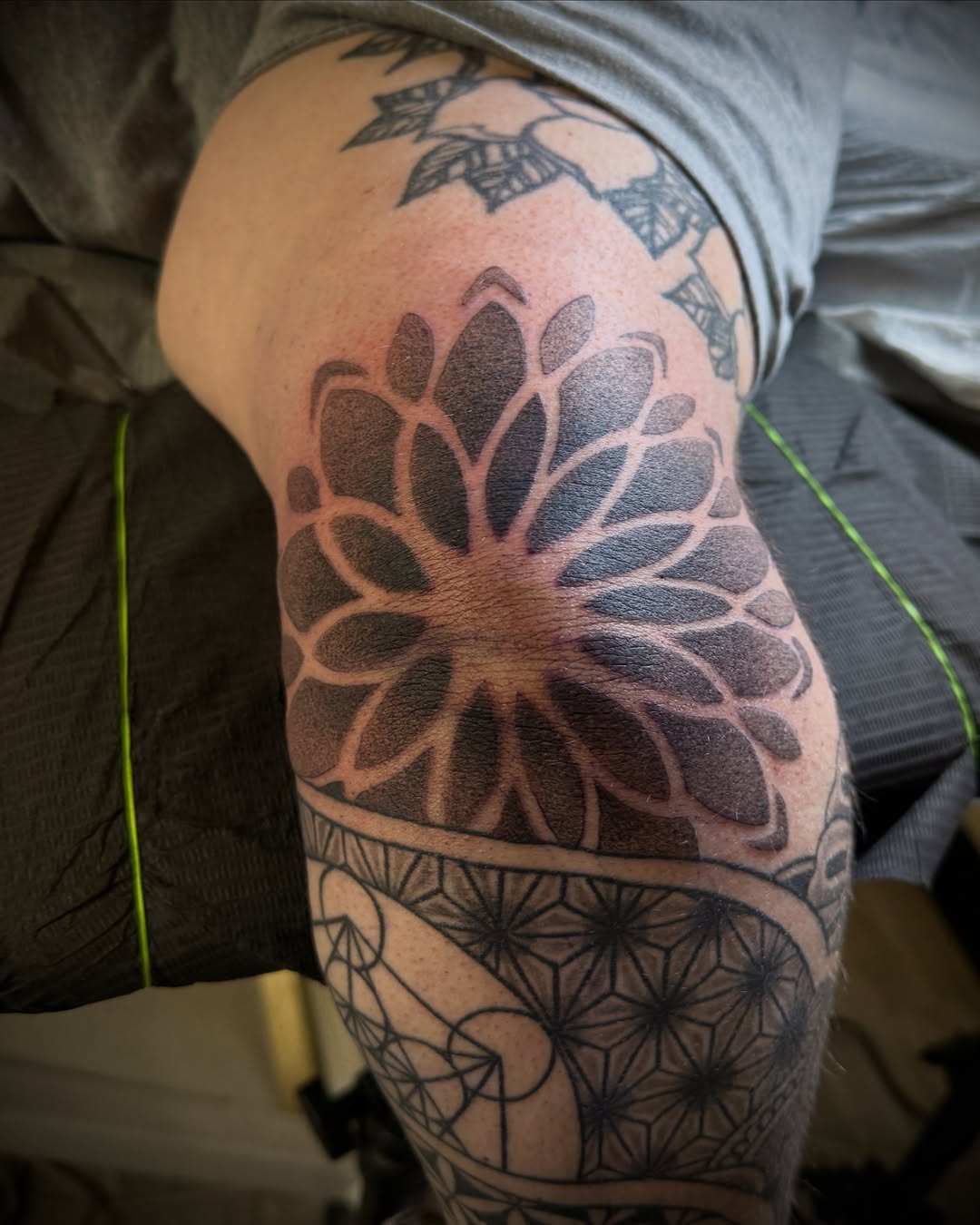 Tattoo by @buckotattoo — geometric, dotwork