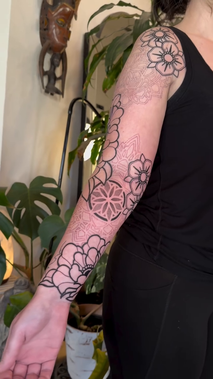 Tattoo by @symmetrychaos — geometric, dotwork