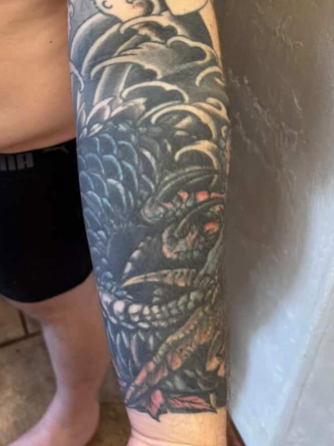 Tattoo by @ichibotattoos — japanese_irezumi, black_and_grey