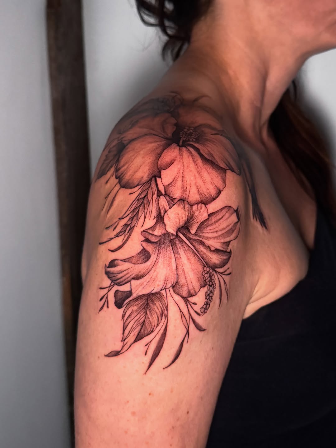 Tattoo by @squidink.ks — black_and_grey, fine_line