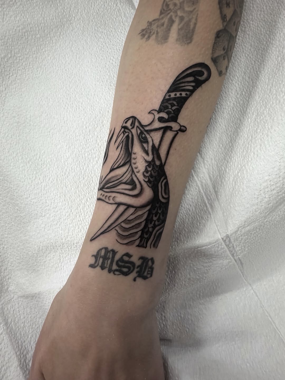 Tattoo by @nicholasleetattoo — american_traditional, blackwork