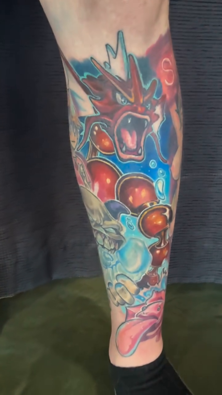 Tattoo by @dingus_art — illustrative, anime