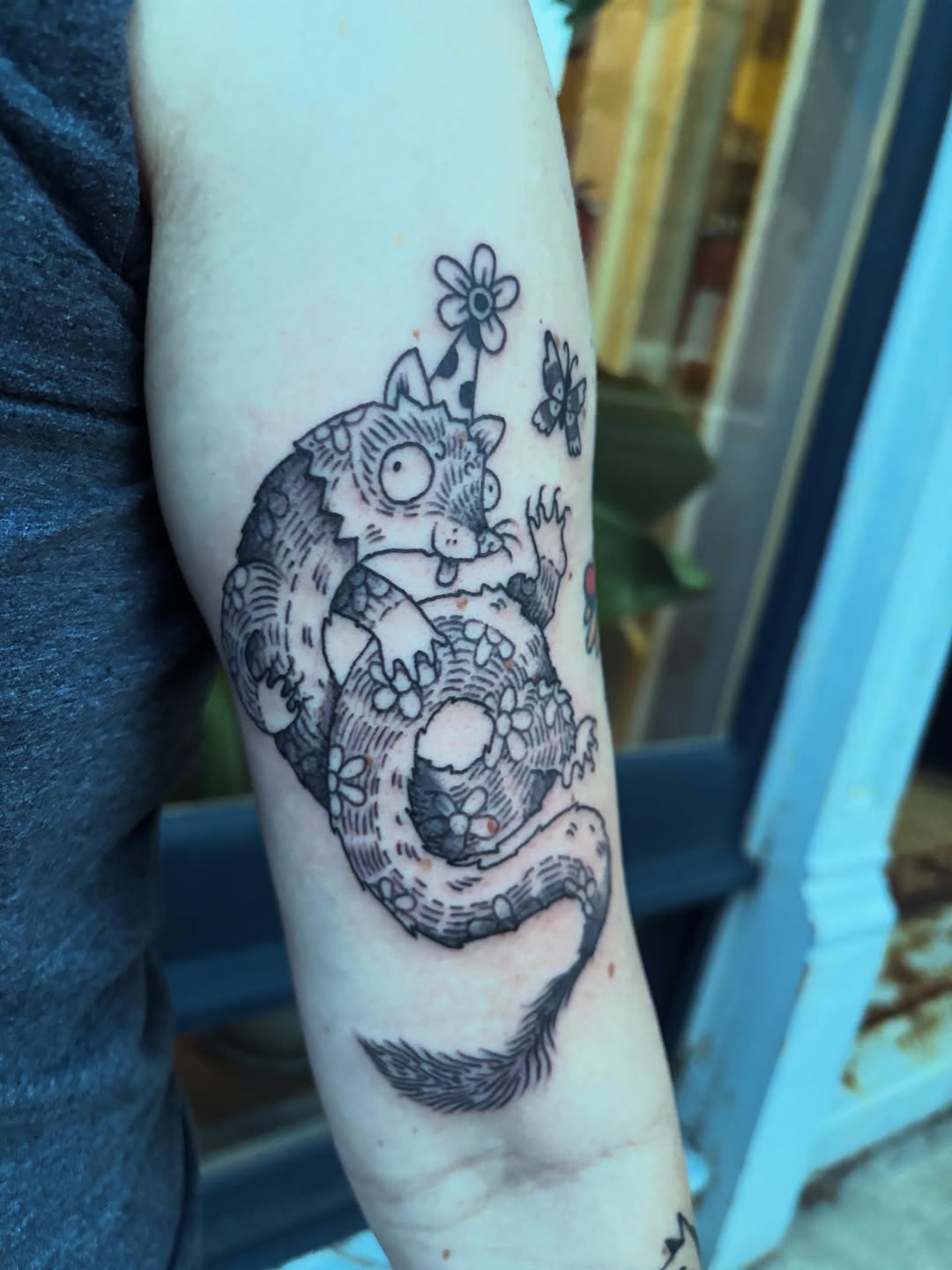 Tattoo by @easy_peezy_pokes โ ignorant, black_and_grey
