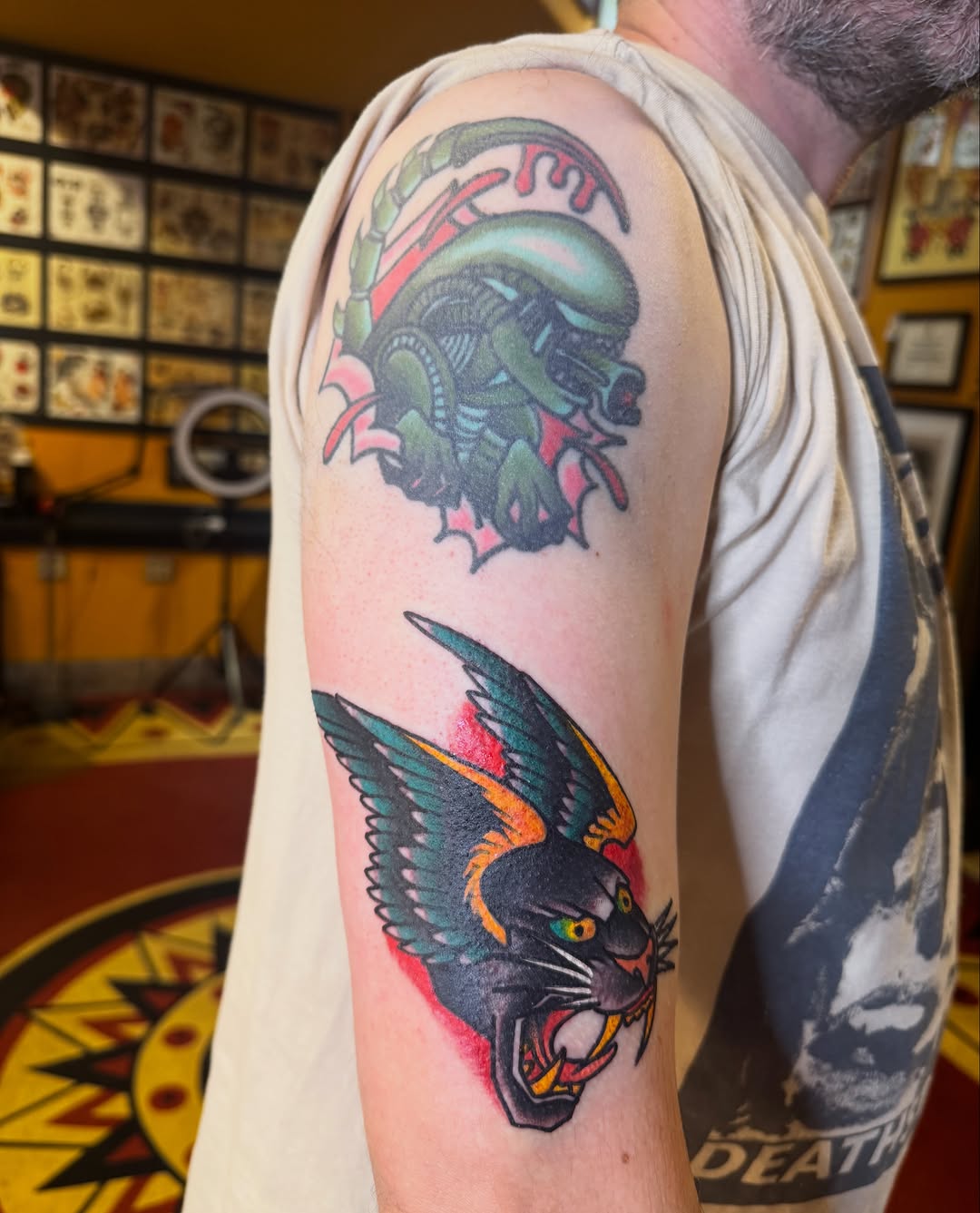 Tattoo by @cesar863 โ american_traditional, new_school