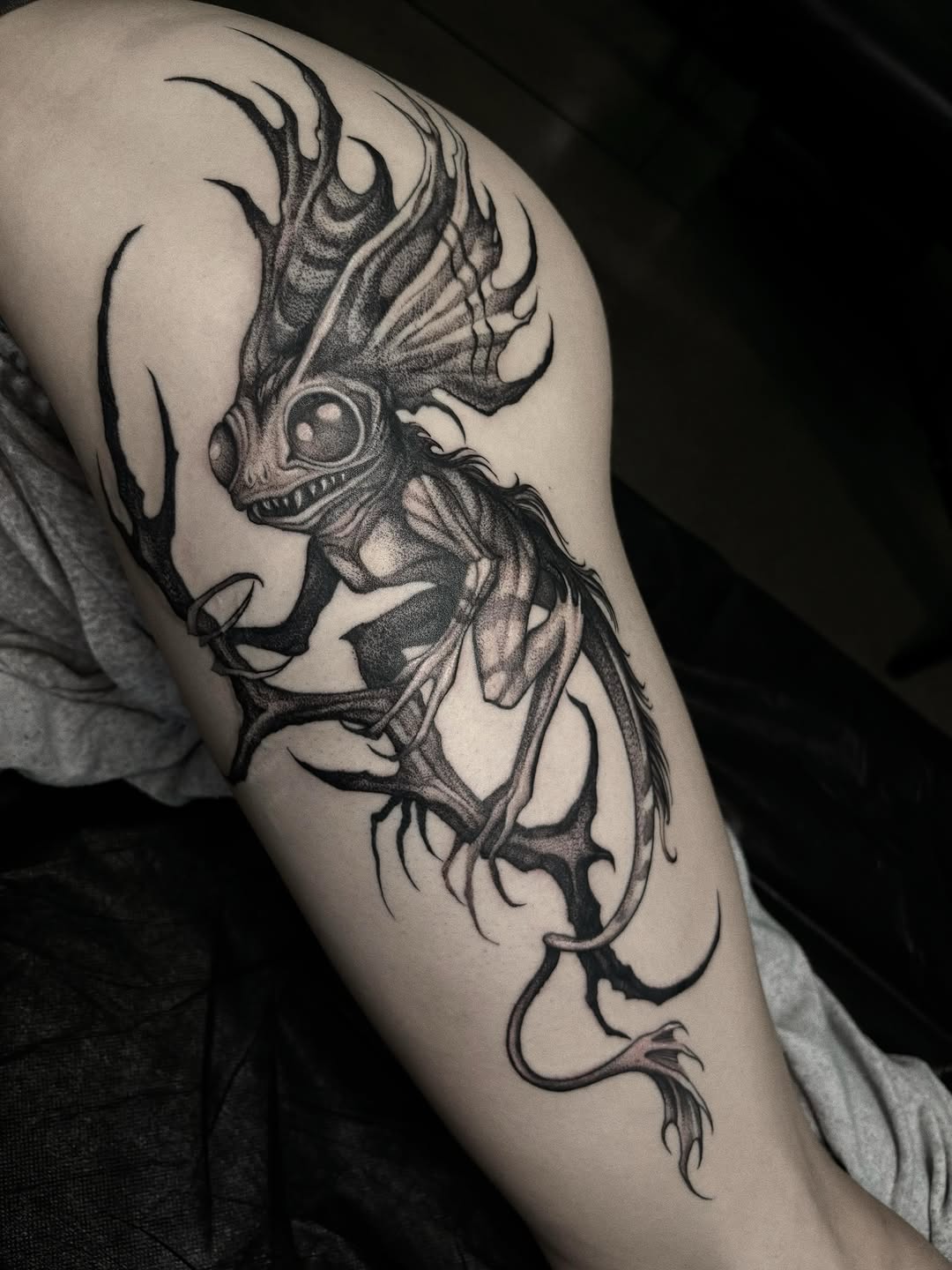 Tattoo by @haileypaetztattoos โ dark_realism, black_and_grey