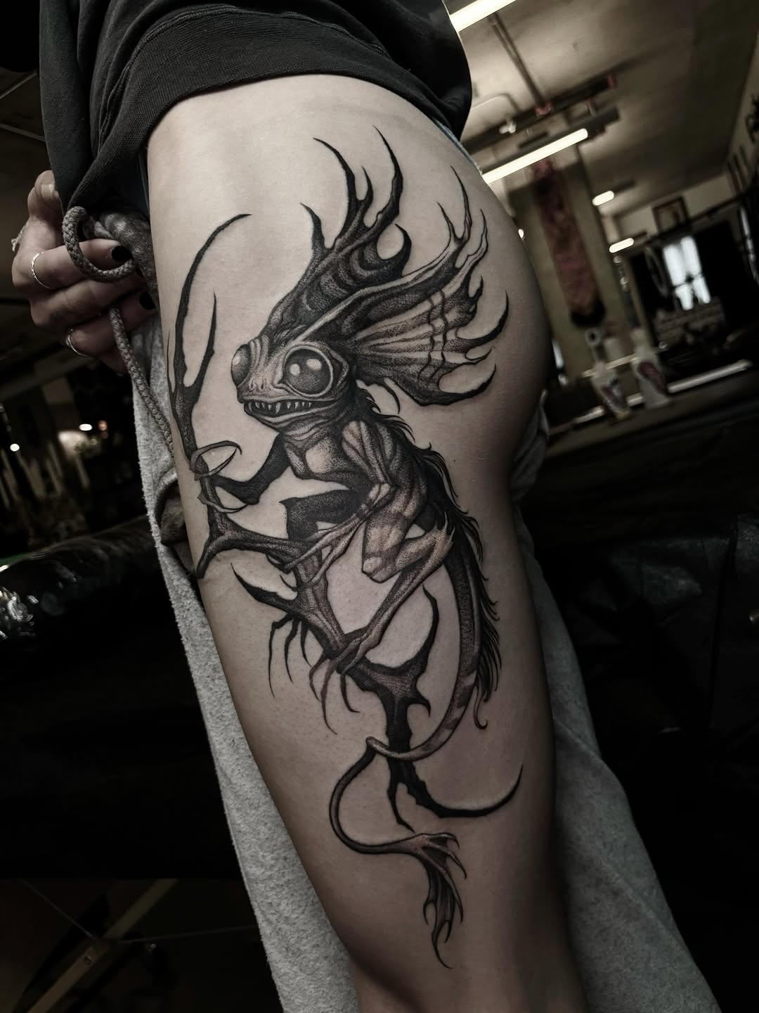Tattoo by @haileypaetztattoos โ dark_realism, black_and_grey